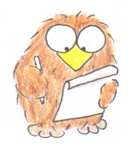 niki owl taking notes